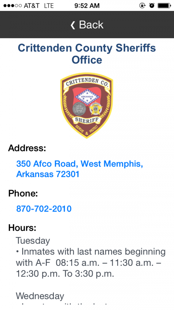 Jail Roster App Crittenden County Sheriff’s DepartmentCrittenden